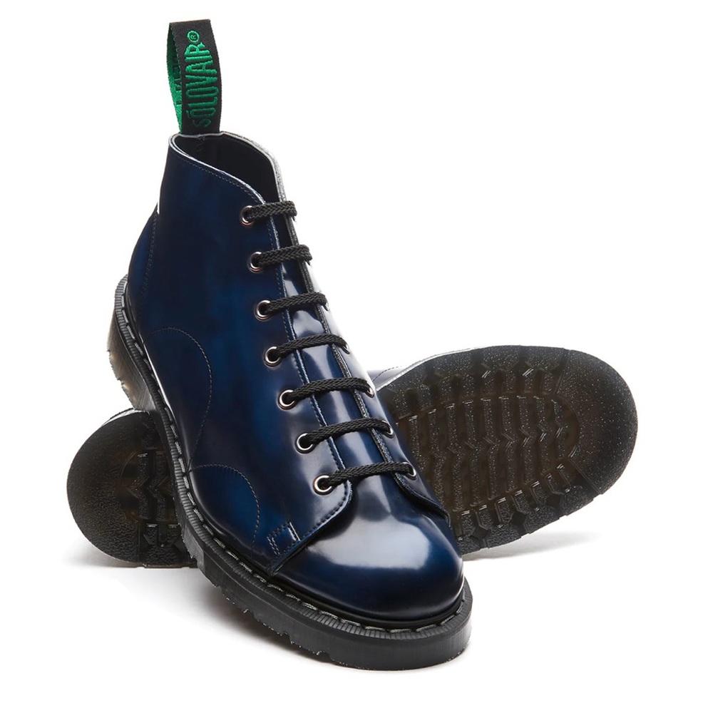 NEW Solovair Navy Ruboff Vegan Monkey Boots Unisex Men’s 7.5/Women’s 8.5